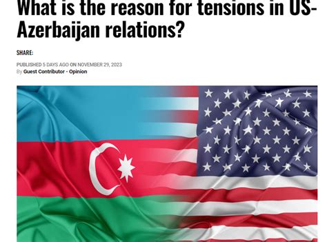 What is the reason for tensions in US-Azerbaijan relations?